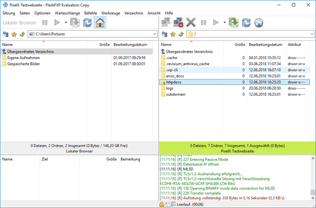 FlashFXP - FTP Datei Explorer