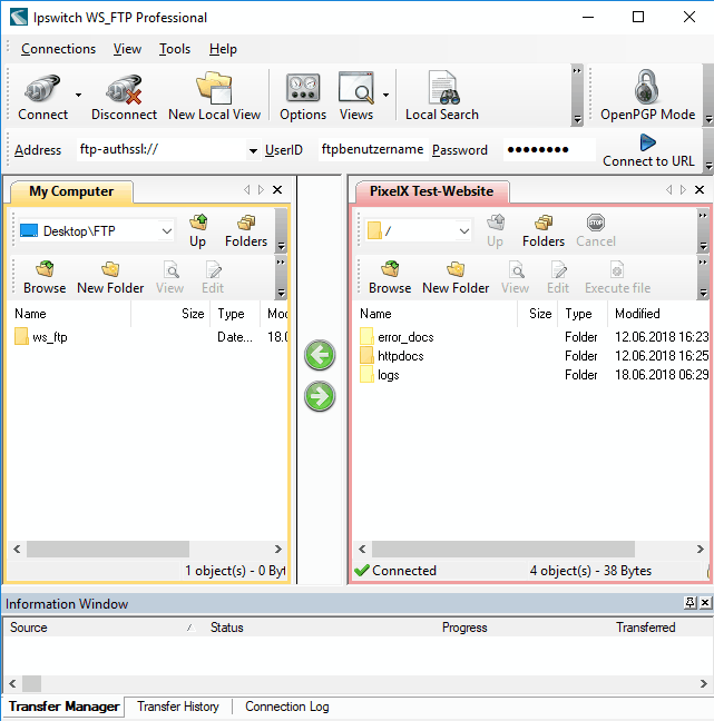 WS FTP Pro - Zertifikat bestätigen