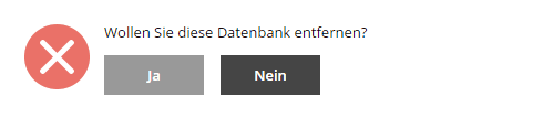 Plesk - Datenbank entfernen - Bestätigung