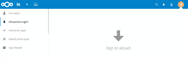 Nextcloud Apps keine verfügbaren Aktualisierungen