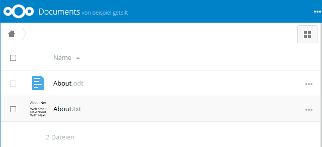 Nextcloud Datei-/Ordnerfreigabe per Link