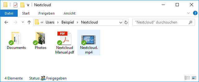 Nextcloud Client - lokaler Synchronisationsordner unter Windows