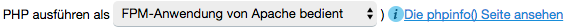 Plesk phpinfo aufrufen
