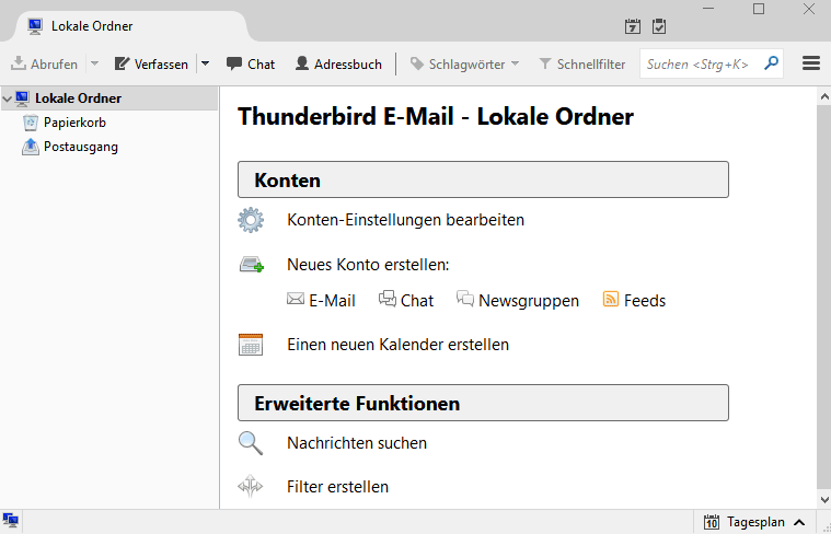 Thunderbird Startseite