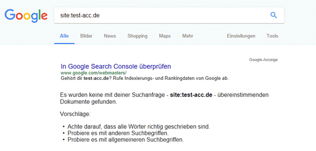 Google Site Suche für SEO